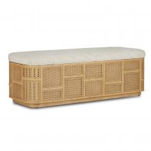 Currey 7000-0662 - Anisa Sea Sand Storage Bench, Dunmeyer Parchment