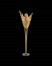 Currey 8000-0071 - Tropical Large Brass Floor Lamp