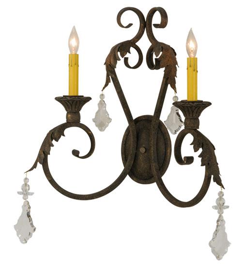 19"W Josephine 2 LT Wall Sconce