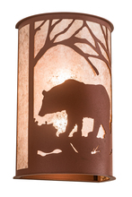 Meyda White 197064 - 13" Wide Bear at Dawn Wall Sconce